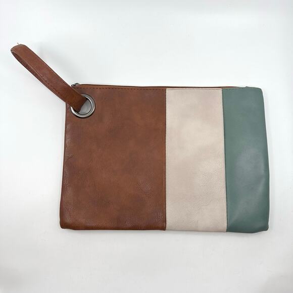 Clutch Bag Purse Envelop Chain Handbag Foldover Pouch Multicolor Wristlet Strap - Picture 3 of 7